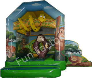 बच्चे आवासीय inflatable उछाल घर स्लाइड कॉम्बो विज्ञापन खिलौने